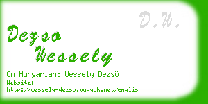 dezso wessely business card